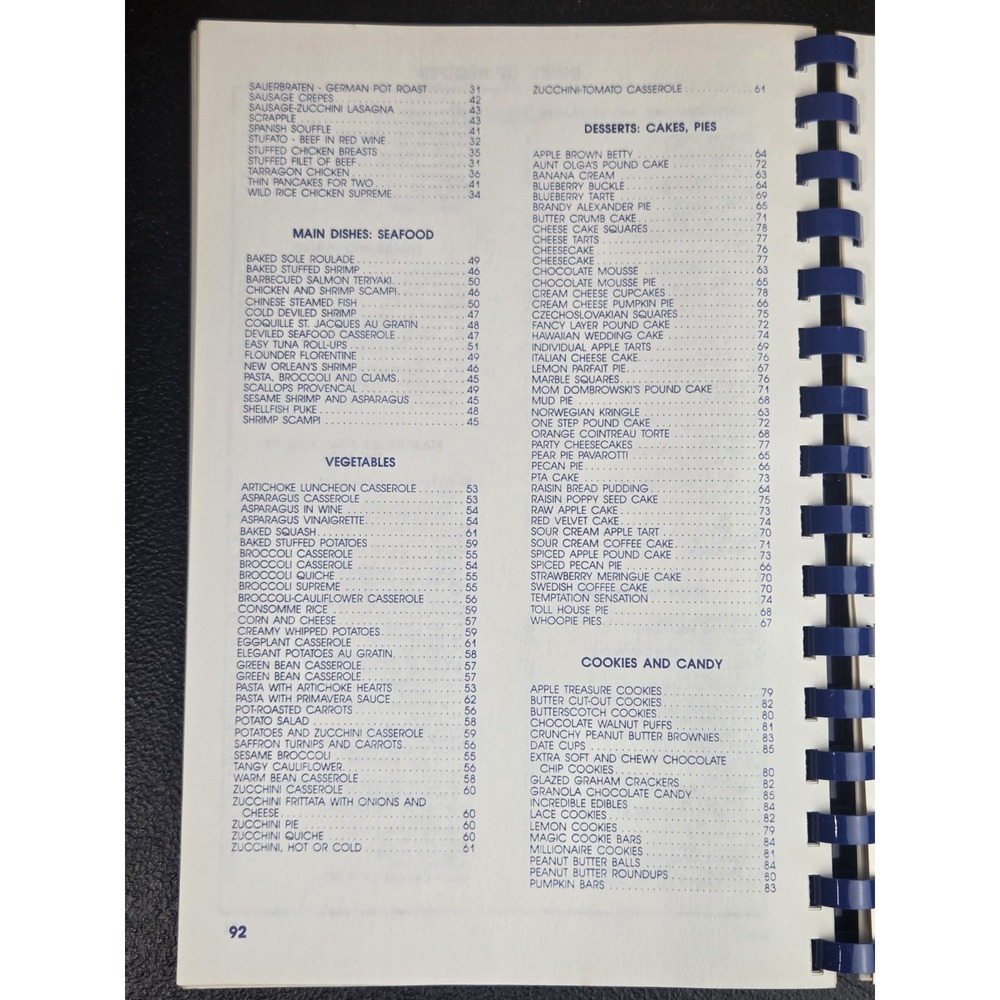 EMD Women's Club Cookbook Cook Book Colts Neck New Jersey 1986‎ Recipe Book - Picture 9 of 12